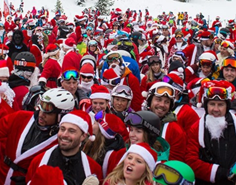 santa ski day crested butte